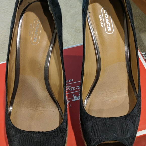 Coach wedge heels in black - Picture 3 of 5